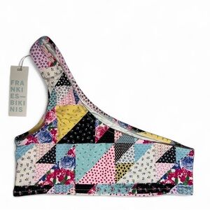 Frankie's Bikinis Patchwork Bikini Top